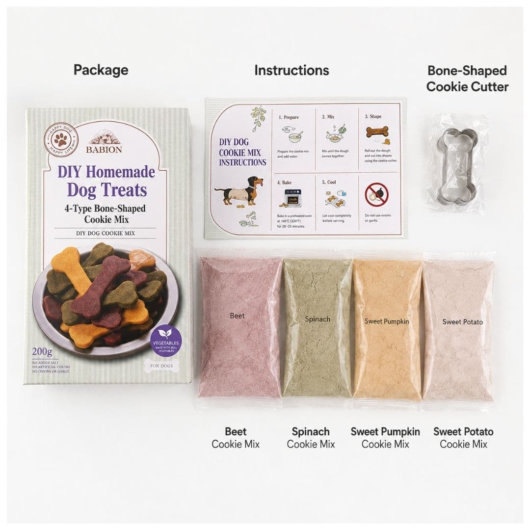 Bone Cookie Mix kit contents laid out